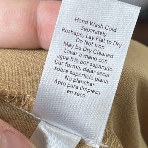 VENUS | Lightweight Camel Elastic Waist Cargo Ankle Pants | Size L - Picture 11 of 13